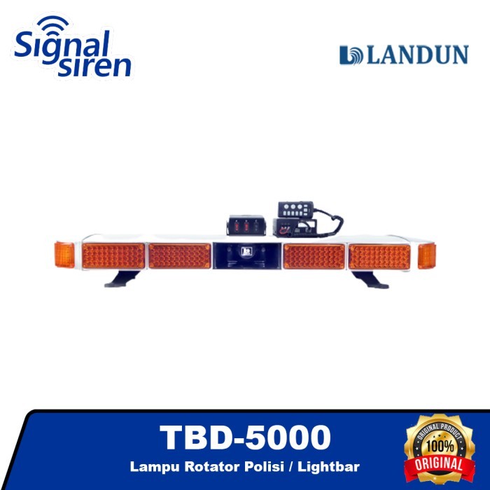 LANDUN LIGHTBAR TBD-5000 LAMPU ROTATOR POLISI / LIGHTBAR LEDS - Biru