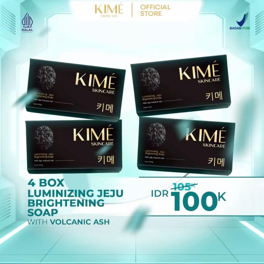 SABUN KIME SKINCARE LUMINIZING JEJU BRIGHTENING SOAP (ISI 2 SABUN) ORIGINAL