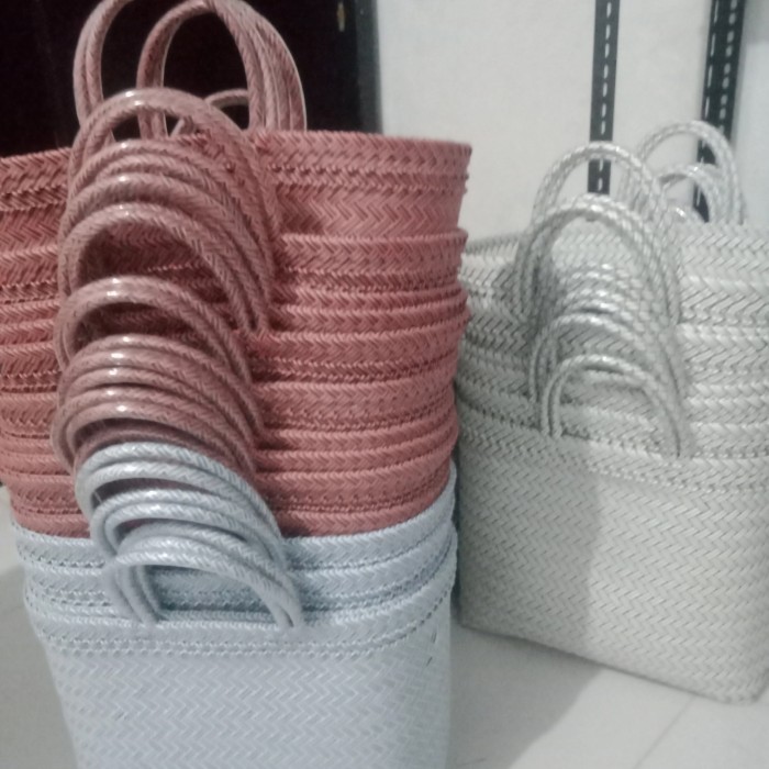 tas anyaman plastik with selang size XL