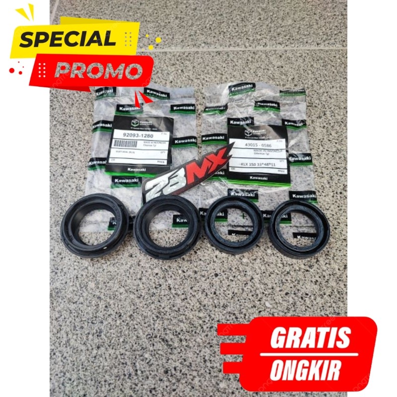 SALE SIL SHOCK SEAL DEBU ABU NINJA 150 R RR PNP KLX S G DAN L DIAMETER AS SOK 33MM COPY SUPER PRESIS