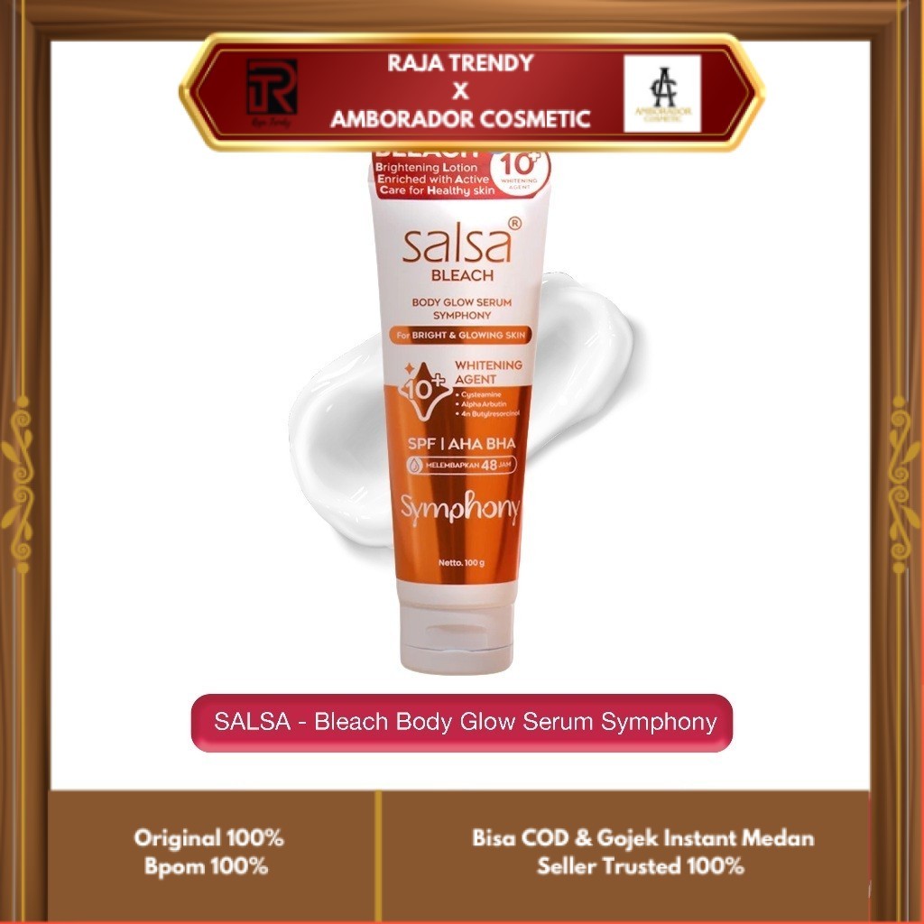 SALSA - BLEACH BODY GLOW SERUM SYMPHONY ( 100 g ) - Body Serum For Bright & Glowing Skin With Deep H
