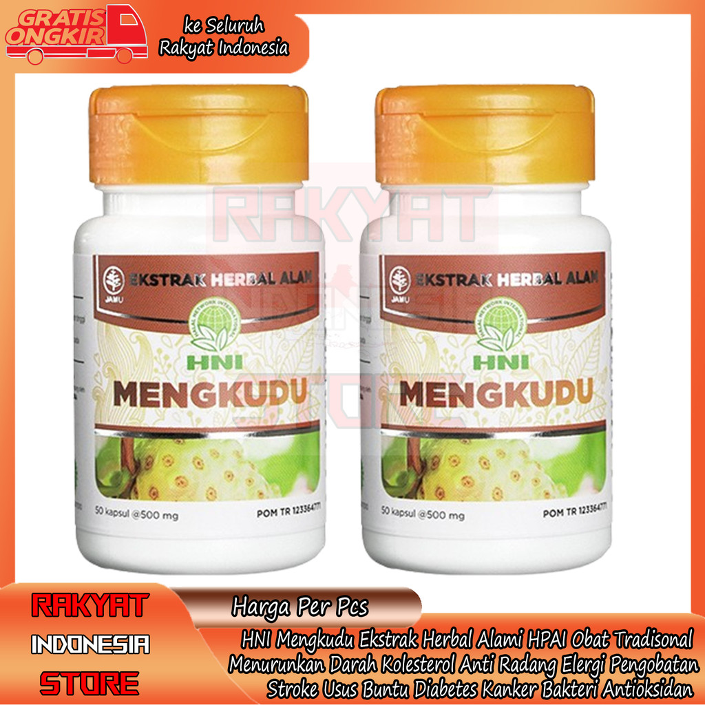 HNI Mengkudu Ekstrak Herbal Alami HPAI Obat Tradisonal Menurunkan Darah Kolesterol Anti Radang Elerg
