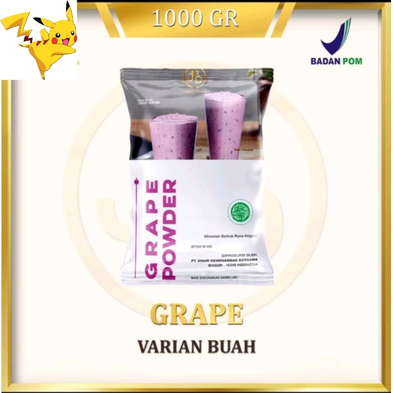 

pekanbaru / Bubuk Minuman Premium Grape - Jakarta Bubble Drink | BPOM & HALAL