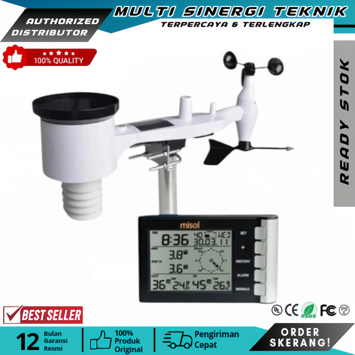 Misol weather station wind speed direction temperature humidity rain