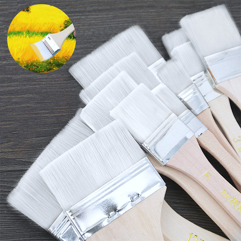 

Never Shed Hair Painting Nylon Brush Oil Watercolor Water Powder Propylene Acrylic 12 Sizes Paint Brushes Art Painting Supplies