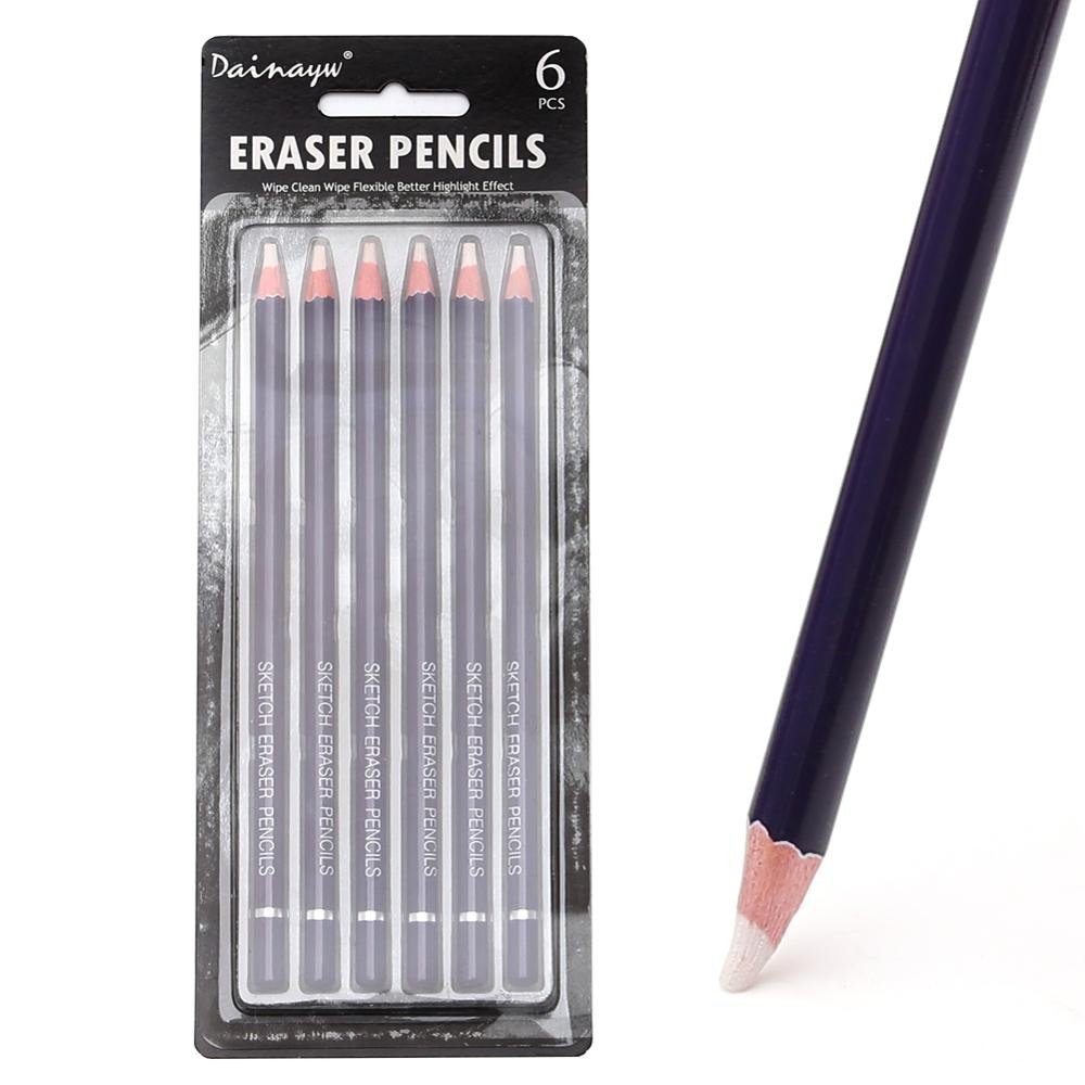 

Eraser Pencil, Pen Style, Rubber Revise Details, Highlight Modeling For Manga Design Drawing Art Supplies, Set of 6
