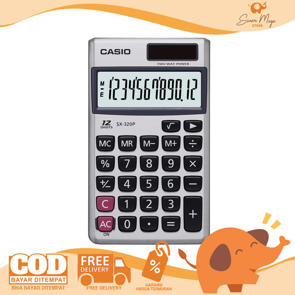 

Casio Calculator Mini SX-320P 12 Digits / Kalkulator Mini 12 Digit