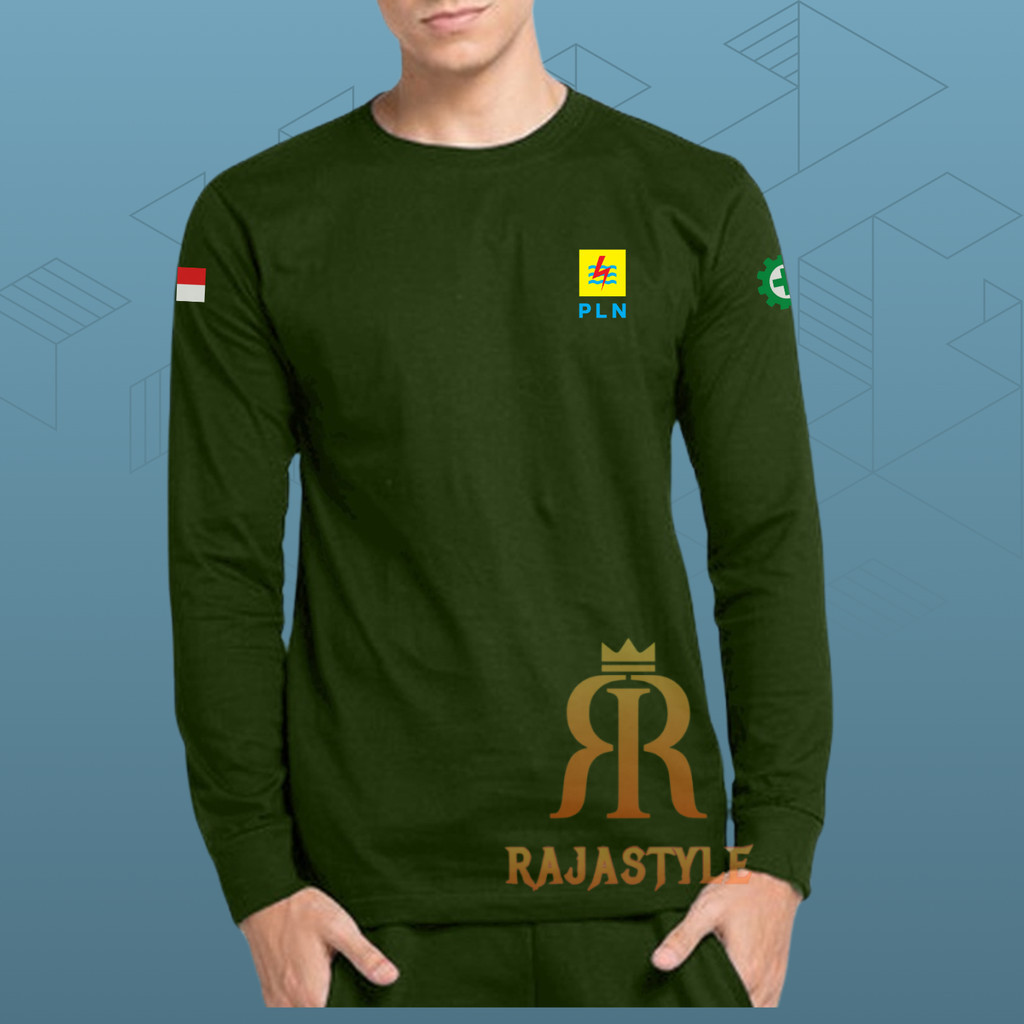 Baju Kaos Oblong Lengan Panjang Berkerah Pria dan Wanita Dewasa Atasan Kaos kerah Custom SABLON Desa