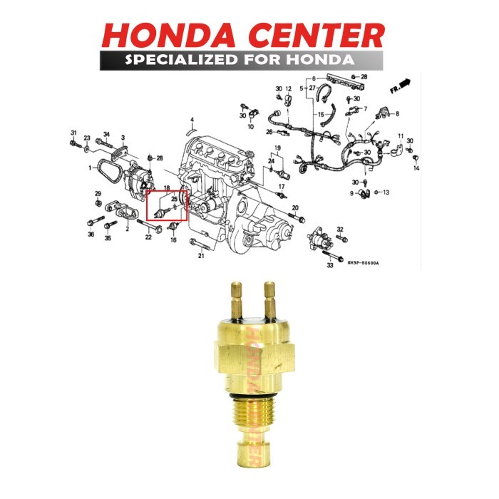 SWITCH FAN RADIATOR SWITCH OTOMATIS KIPAS RADIATOR CIVIC WONDER PART BARU