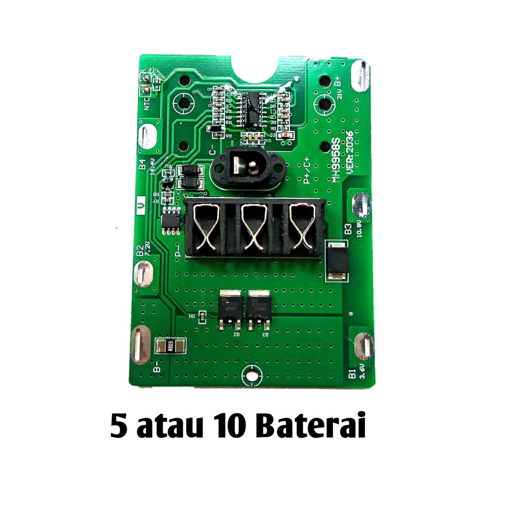 LAGI DISKON Modul Bms pcb 4s 5s 10s 15s sparepart baterai bor impact gerinda 18v 20v 21v 36v 48v