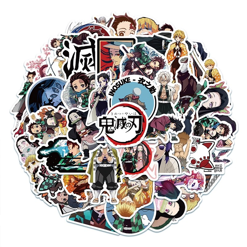 

Sticker Demon Slayer: Kimetsu no Yaiba Cute Stiker Lucu untuk Buku/HP/Dekorasi Laptop/Sticker Helm Tahan Air Vinil/Stiker Tablet Ponsel stiker tahan air berperekat