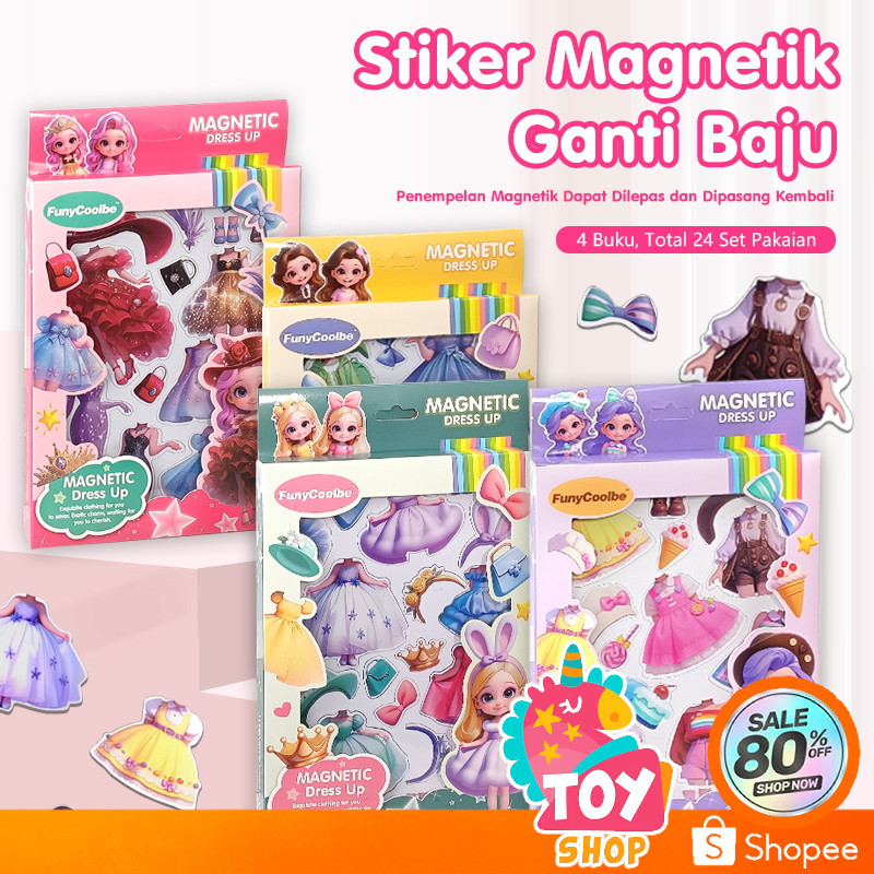 Buku DIY Ganti Busana & Makeup Putri Premium – Stiker Fashion, Mainan Edukasi Anak 3-6 Tahun