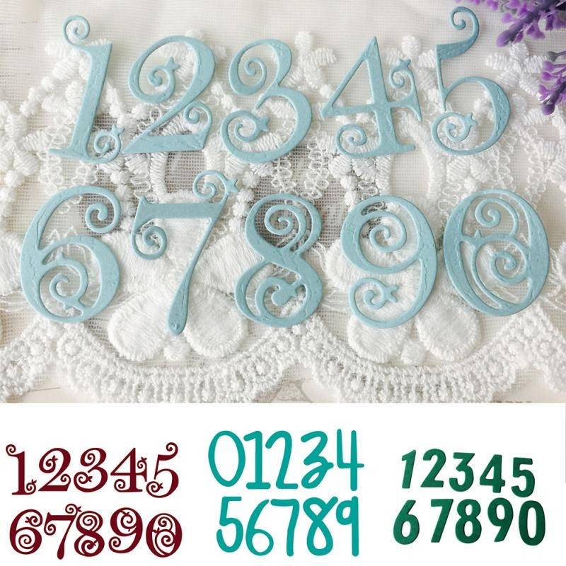 

Circle Lace Numbers Metal Dies Scrapbooking Embossing Card Make Stencil Frame