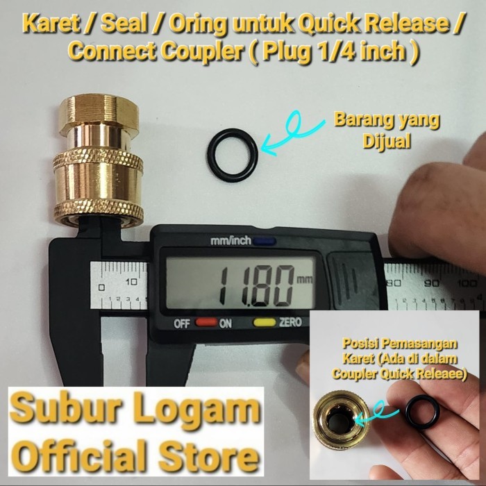 

AG45 Karet Seal Oring untuk Quick Release Connect Coupler Plug 1/4 Inch