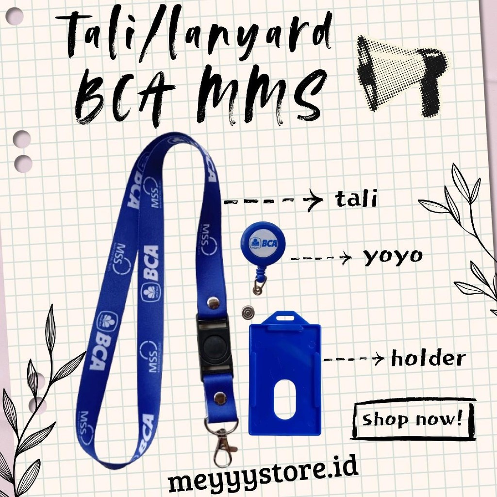 

READYYY Tali Gantungan ID CARD / Lanyard BCA MSS [STOCK MELIMPAH] Termurahhh Harga Grosir!