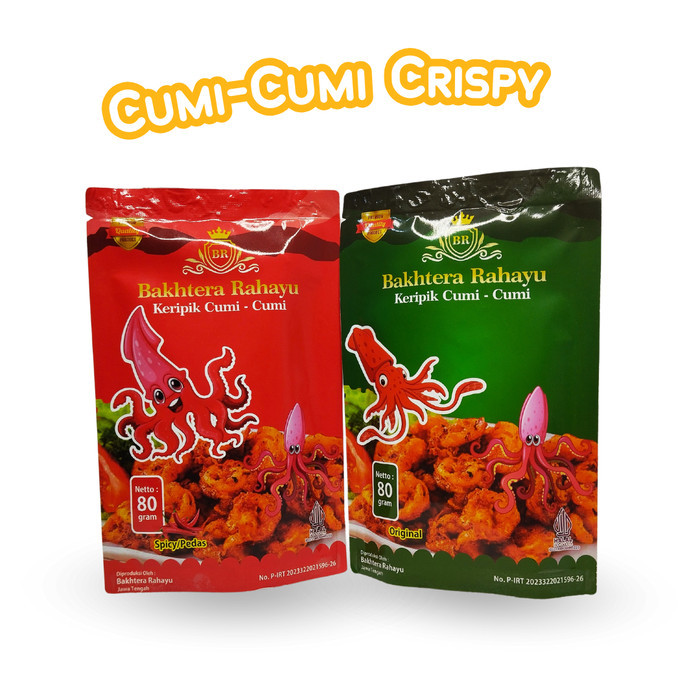 

Keripik Cumi Cumi Crispy Gurih Renyah Seafood Snack Bakhtera Rahayu Renyah