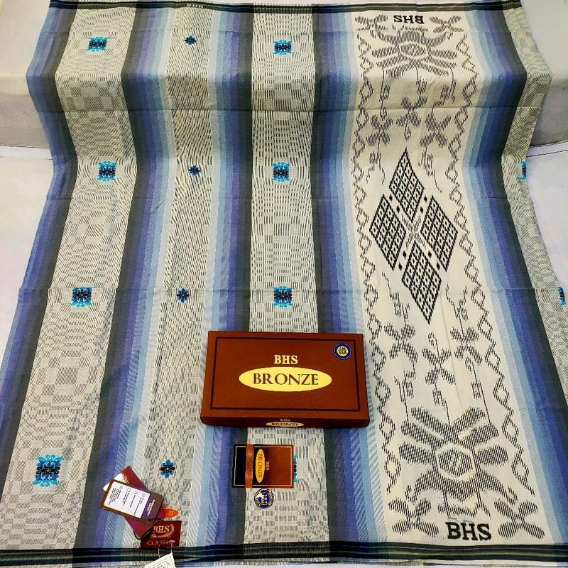 SARUNG BHS CLASIK BRONZE TERBARU Muslim Motif Dewasa Batik Hitam Batik Hitam Printing Katun Santri