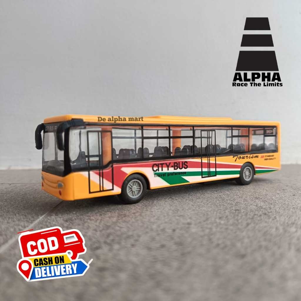 MAINAN DIECAST MINIATUR BUS PARIWISATA METAL DIECAST BIS XLC TOPPER KUE