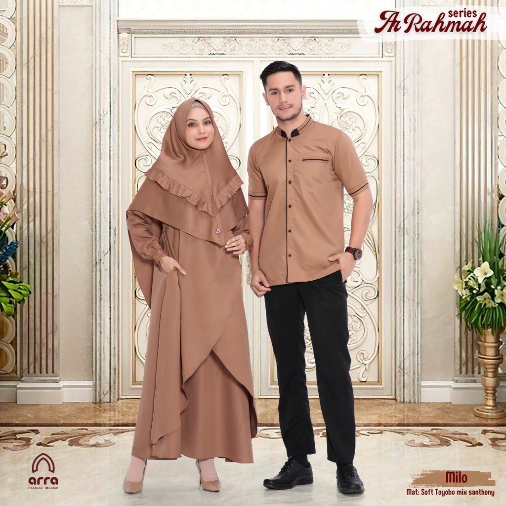 Baju Sarimbit Seragam Couple Keluarga Lebaran Ar Rahmah Kemeja Koko Kemko Pria Ayah Gamis Ibu Dan An