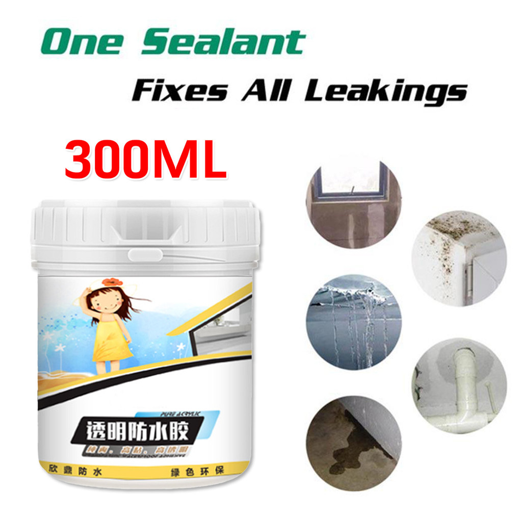 Lem Waterproof Transparan 300ml / Lem Semen Anti Bocor / Lem Super Insulating Sealant / Dapur, Atap,
