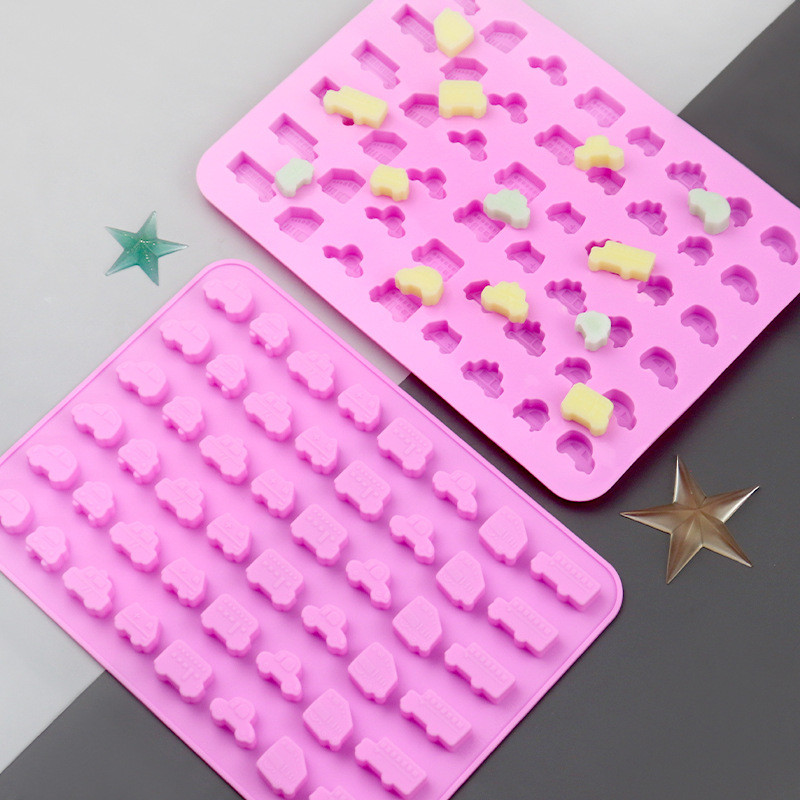 

48-even Vehicle Car Bus Silicone Soft Candy Chocolate Ice Grid Mould Creative Epoxy Decoration Resin Molds