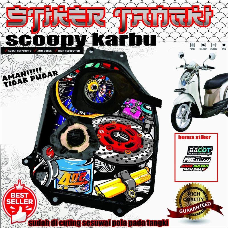 STIKER TANGKI SCOOPY KARBU SCOOPY 2013