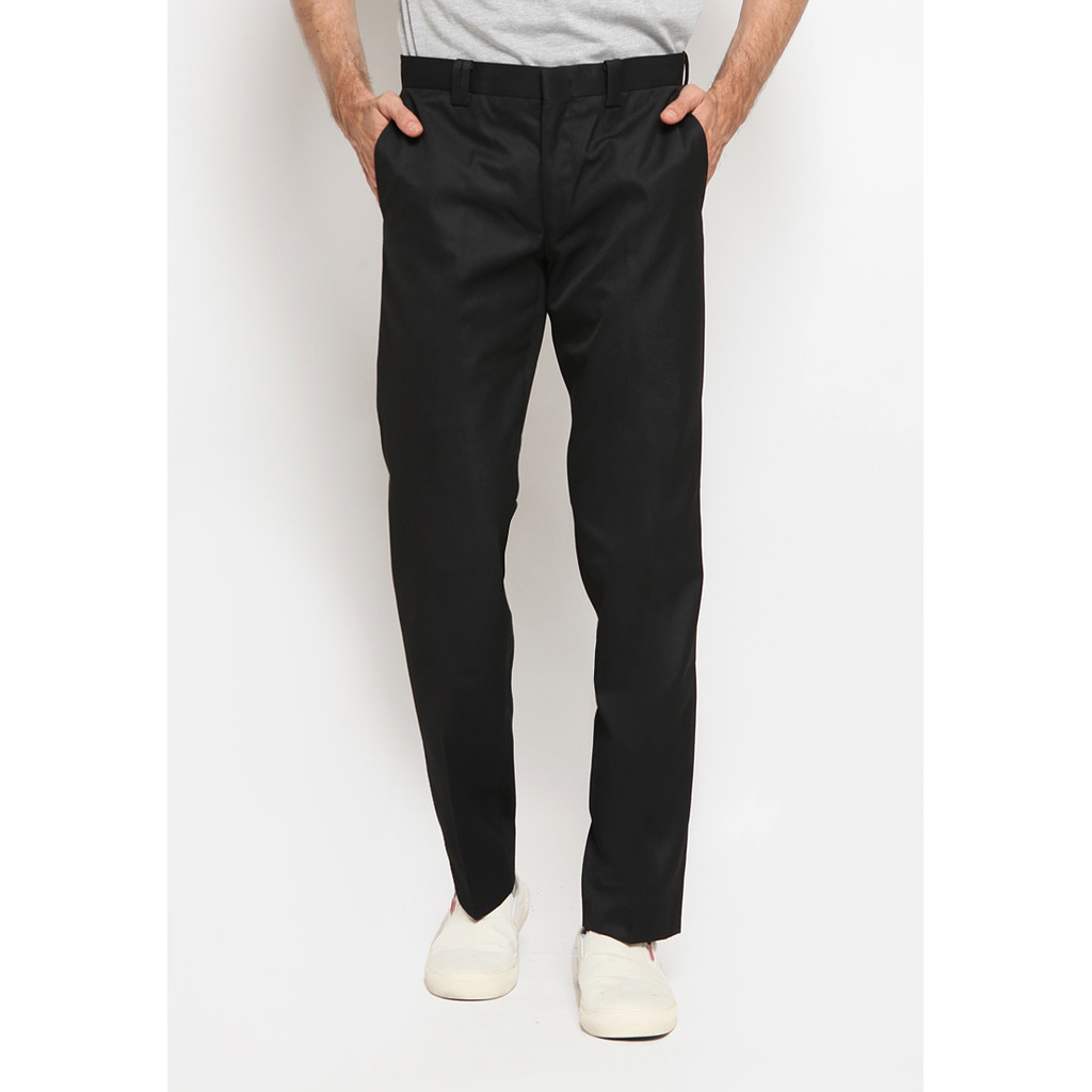 Jobb Crompton-B Celana Panjang Pria Slim Fit Hitam 2