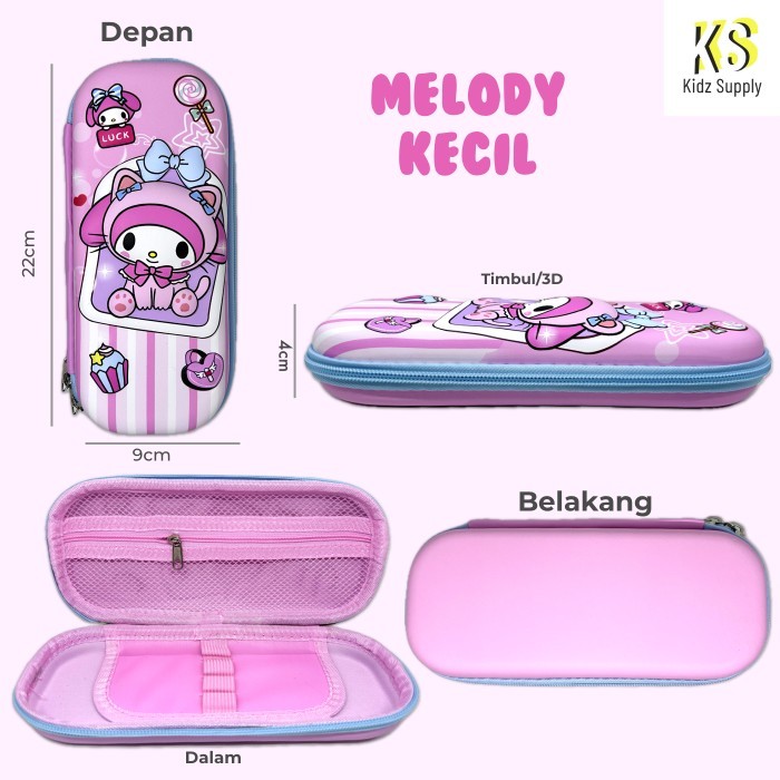 

[New]Promo Tempat Pensil Unicorn Kotak Pensil anak perempuan Hardcase 3D lucu - Melody Kecil