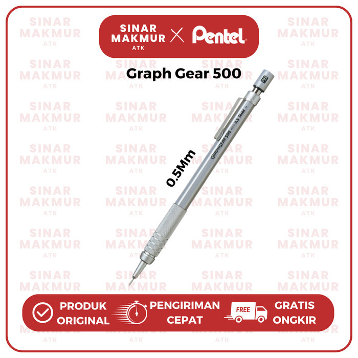 

[New]Promo Pensil mekanik/Mechanical Pencil Graphgear 500 Pentel (Pcs) - 0.5 mm