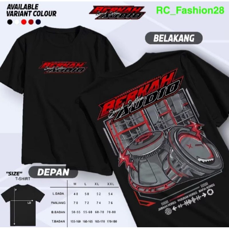 [MC] Baju Sound System Berkah Audio Horeg // Kaos Sound system Berkah Audio Horeg Combed Distro