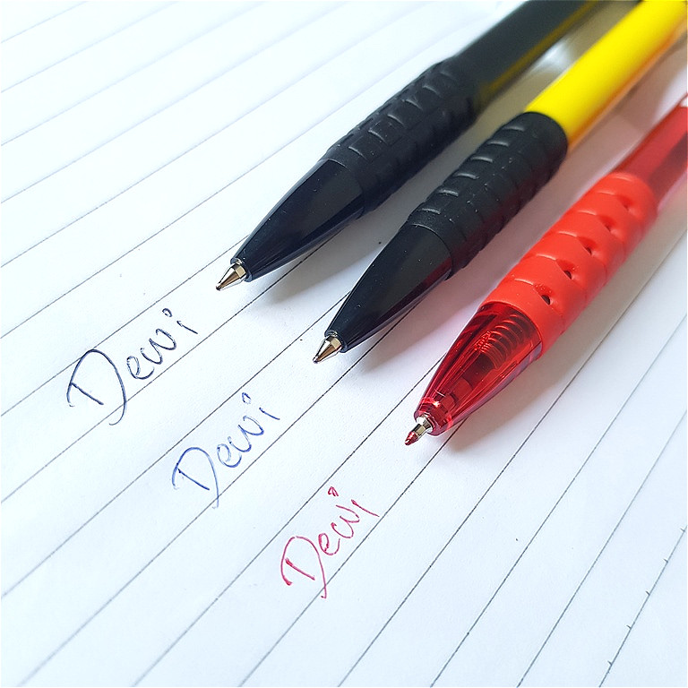 

Paperluxe Ballpoint Gel Mix 3 Warna Hitam Biru Merah Isi 6 Pcs/ Pulpen Pena Warna Hitam Biru Merah Multifungsi Isi 0.7mm