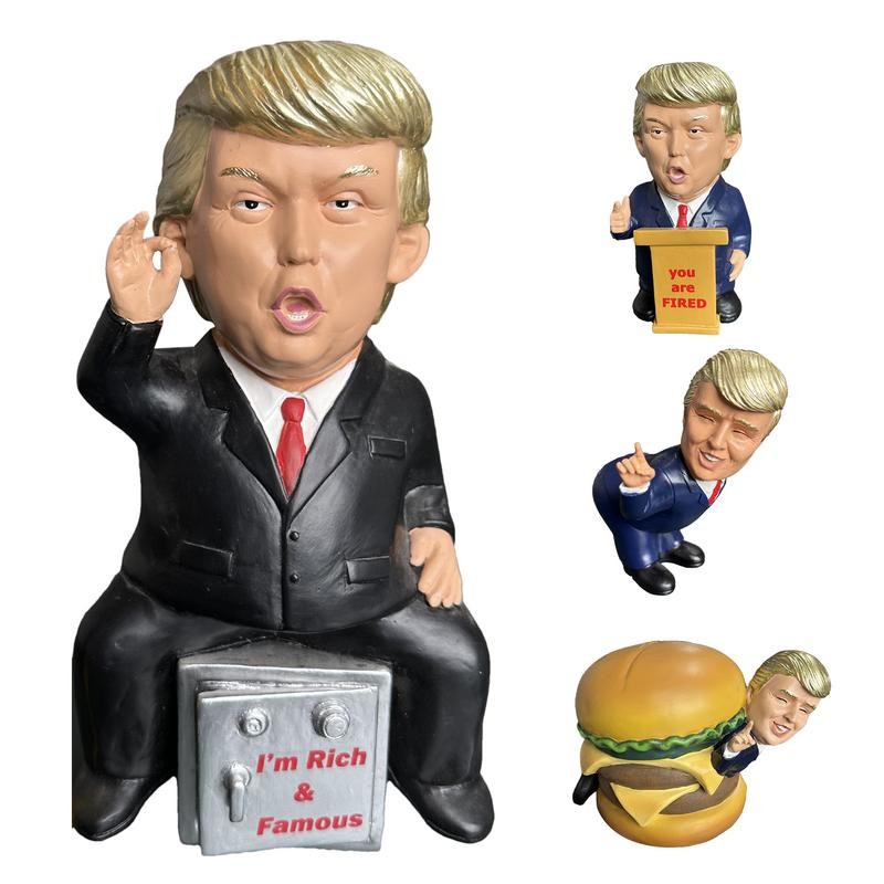 Trump Figure Resin Coin Bank Trump Resin Trump Collectibles Former President Trump Sculpture For Tru