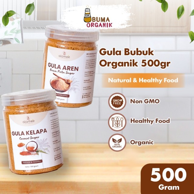 

Gula Semut Kelapa Aren Organik Asli Bubuk Coconut Sugar Powder Natural Organik Organic 500gr BUMA
