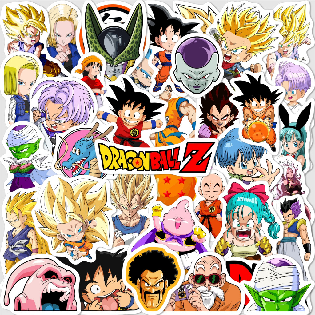 

Stiker Pack Aesthetic Dragonball Dragon Ball Z bahan Vinyl Waterproof Kiscut