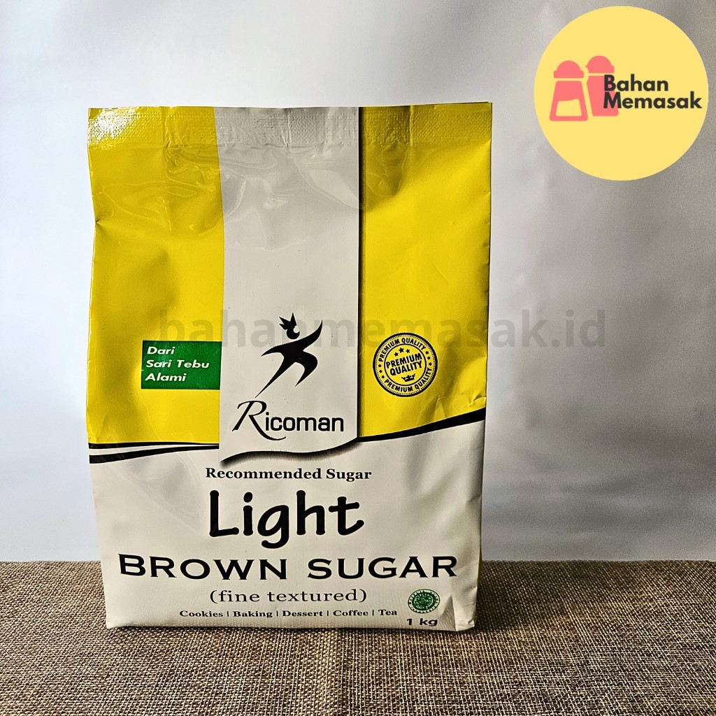 

Ricoman Light Brown Sugar Premium Quality Fine Textured 1 Kg