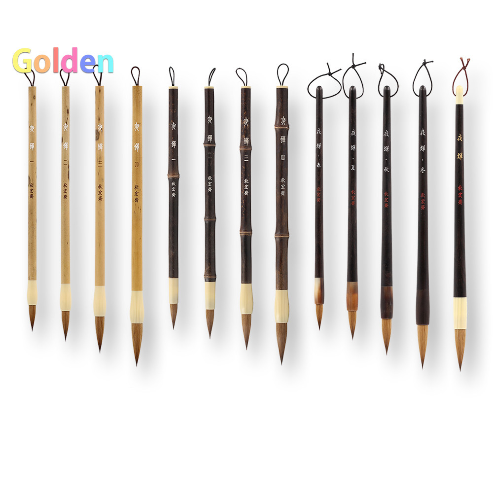 

Qiuhong Zhai Night Cicada Weasel's Hair Student Writing Brush Hook Line Detail Rendering Coloring Flower Horn Watercolor Brush