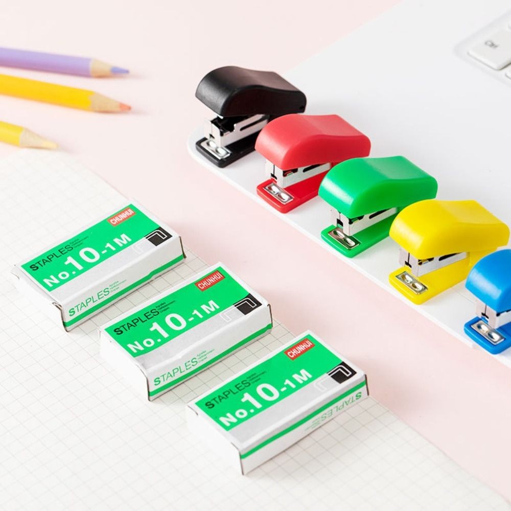 

Portable Effortless Labor-Saving Stapler Set Small Fixing Bookbinding Machine Paper Binding Paper Stapling Tools Teacher