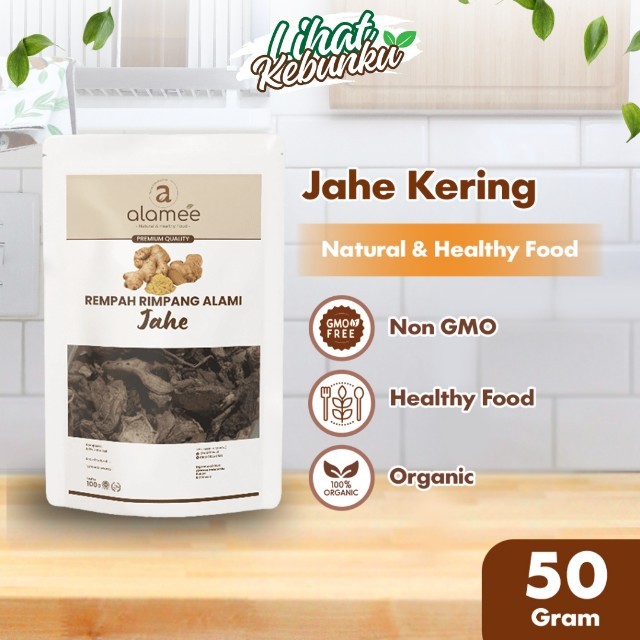 

ALAMEE Jahe Kering Iris Dried Ginger Rempah Rimpang Organik Alami Bumbu Masakan Masak Organic 50g LIHAT KEBUNKU