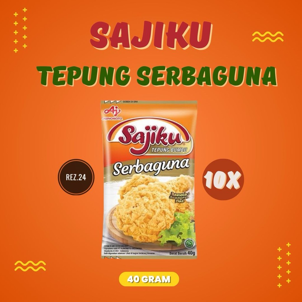 

Sajiku Tepung Serbaguna 40gr 1 renceng isi 10 pcs