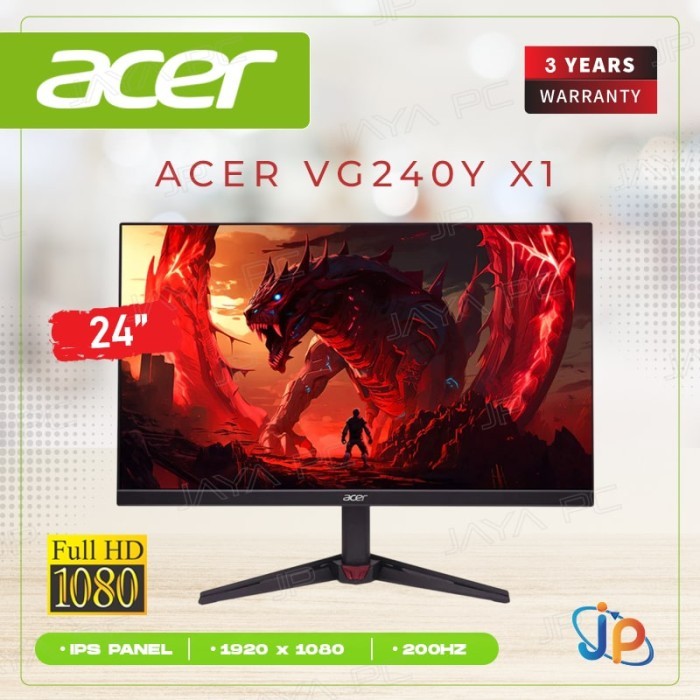 Monitor Acer Nitro LED IPS VG240Y X1 - Full HD 24" Inch