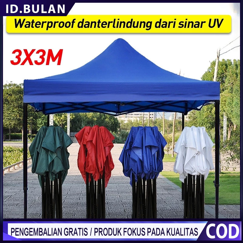 Tenda lipat 3x3/Tenda Lipat Jualan/tenda jualan 2x2/Tenda Bazar 1200D Outdoor/Tenda Bazar Pameran/Te