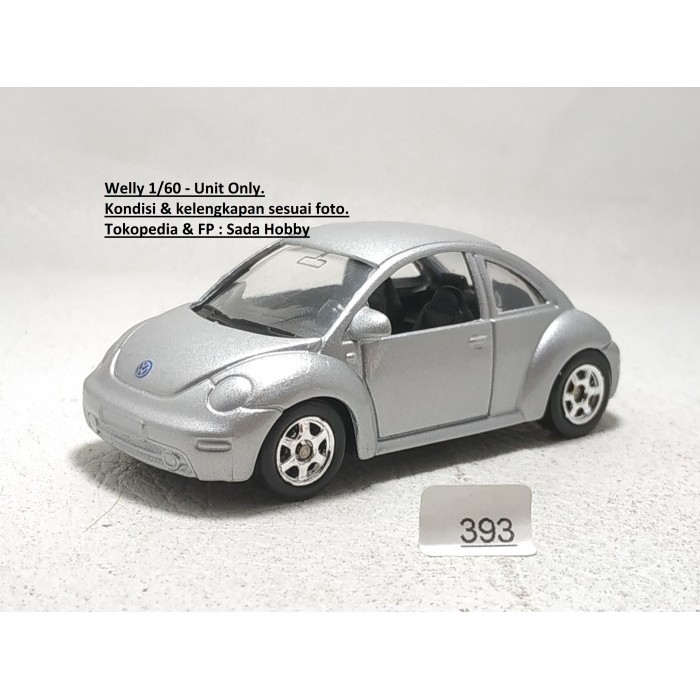 Diecast Welly NEX 1/60 Volkswagen VW New Beetle Silver Unit Only