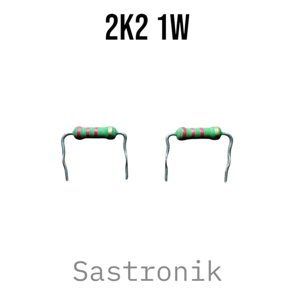 resistor 2k2 1watt japan hijau bodi kecil ready