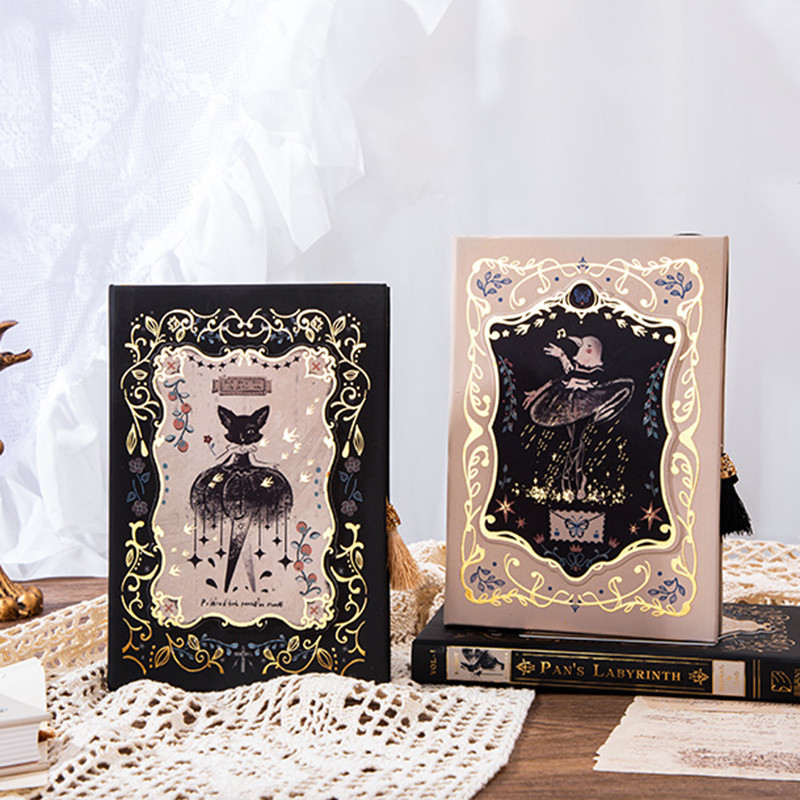 

Gothic Series Retro Notebook Classic Design Color Page Illustration Hardcover Diary Young Rrtists Notepad