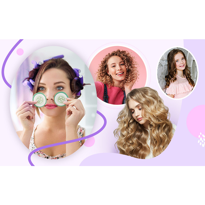 10Pcs Alat Keriting Gaya Rambut Curly Hair Curler Pengikal Rambut Roll Rambut Sosis