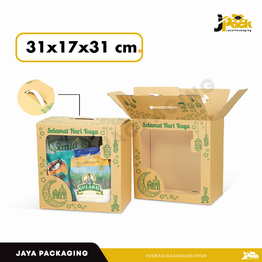 

Box Parcel 31x17x31 (SIZE-S) KardusHandle/Jinjing/Parcel/Parcell/Lebaran/Idul Fitri/Fitri/Eid Mubarak/Ied/Eid/Mubarak/box Paket/box Sembako/Hampers/Normal/Tinggi10/Tinggi31