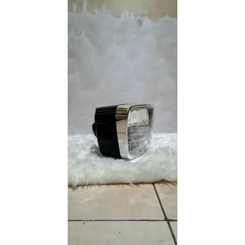 Batok kepala Lampu Depan Rx King New model kaca bening Cover Hitam cokro variasi