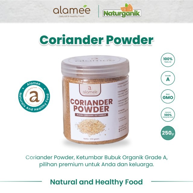 

ALAMEE Ketumbar Bubuk Bumbu Dapur Organik Instan Coriander Powder Murni Asli Seasoning Naturganik