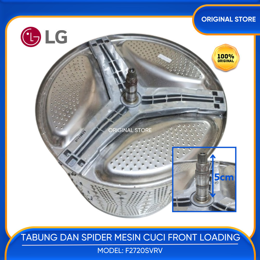 TABUNG DRUM STAINLESS MESIN CUCI LG + SPIDER MESIN CUCI 1 TABUNG FRONT LOADING LG 20KG F2720SVRV
