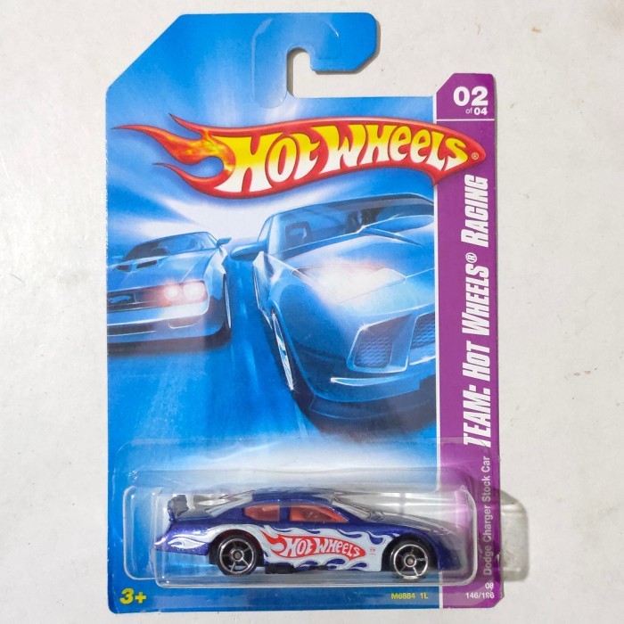SR99 Hotwheels Hot Wheels Dodge Charger Stock Car biru 2008 Racing Team